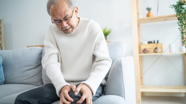 Man with osteoarthritis pain