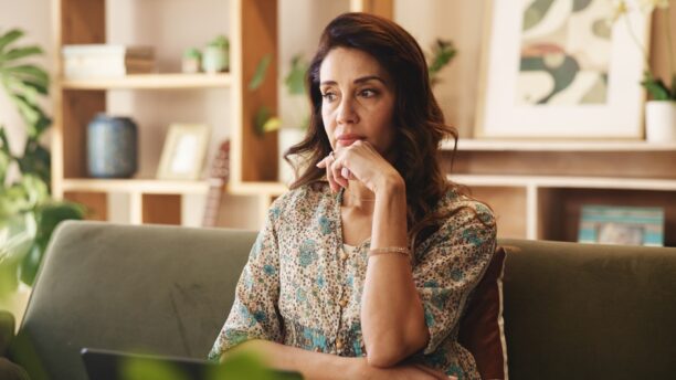 Woman with anxiety disorder